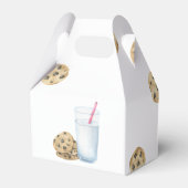Een zoete koekje en melk meisje eerste verjaardag bedankdoosjes (Achterkant)