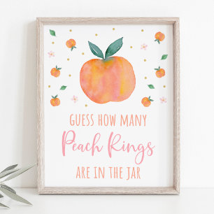 Een zoete perzik raden hoeveel spel poster