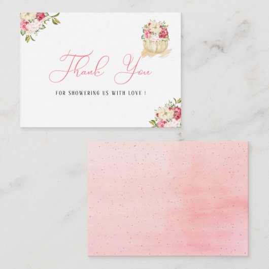 Een zoete pompoen bedankt je briefkaart (Voorkant / Achterkant)