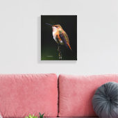 Een zoete roofvogel op de fruitboom canvas afdruk (Insitu (Woonkamer))