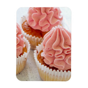 Een zoete Treat Cupcake met roze Bevroren Magneet