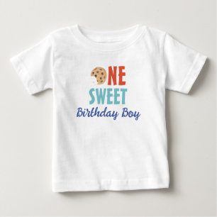 Eén zoete verjaardag jongen cookie T-shirt