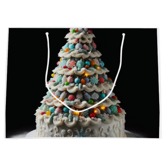 Een zoete viering De Kerstboom Cake Groot Cadeauzakje (Voorkant)