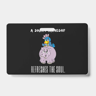 Een zoete vriendschap verfrist de ziel Paarse Nijl Badge