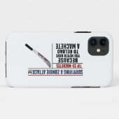EEN ZOMBIE-AANVALLEN OVERLEVEN iPhone-draagtas Case-Mate iPhone Case (Achterkant (horizontaal))