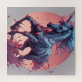 Een zombie eenhoorn Poster Legpuzzel (Horizontaal)