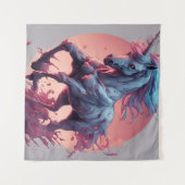 Een zombie eenhoorn Poster Wandkleed (Voorkant (horizontaal))