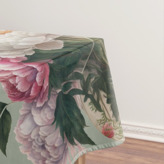 Een zomer bloementhema met pioenen tafelkleed (Voorbeeld)