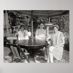 Een zomerdag, 1928. Oude foto Poster