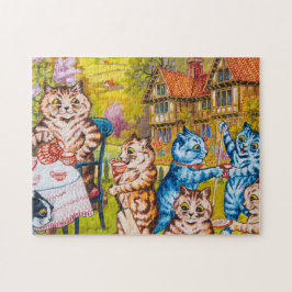 Een zomertheefeest door Louis Wain Legpuzzel