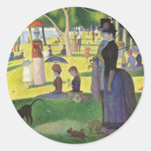 Een zondag in La Grande Jatte door Georges Seurat Ronde Sticker