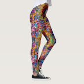 Een zonnebloem explosie van kleur leggings (Rechts)