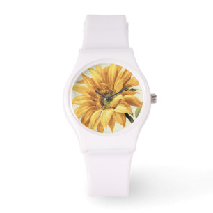 Een zonnebloem in volbloei horloge