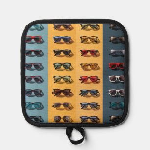 Een zonnebril magneet, coole badge pannenlap