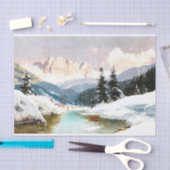 een zonnige winterdag met een Uitzicht van de dolo Tissuepapier (Craft)