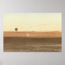 Een zonsondergang gezien vanuit de ballon.