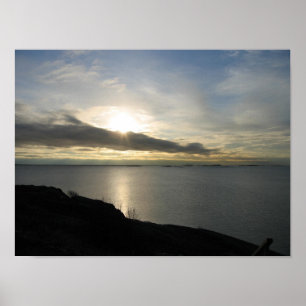 Een zonsondergang in Helsinki Finland Poster