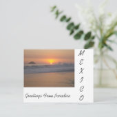 Een zonsondergang in Mexico Briefkaart (Staand voorkant)