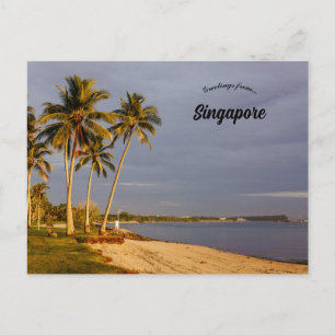 Een zonsopgang aan de kust in Singapore Briefkaart