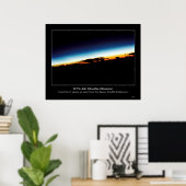 Een zonsopgang gezien vanuit de Space Shuttle Ende Poster (Thuiskantoor)