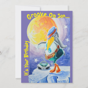 Een zoon's verjaardag wenskaart plat dank u kaart
