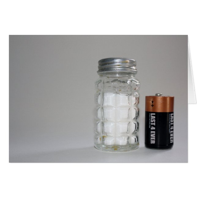 Een zout en batterij (Voorkant Horizontaal)