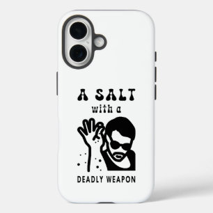 Een Zout Met Een Dodelijk Wapen Grappige Meme iPhone 16 Hoesje