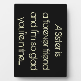 Een zuster is een Forever Friend Plaque Fotoplaat