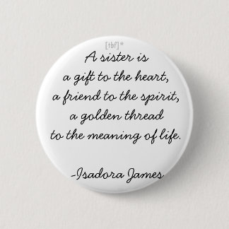 Een zuster ronde button 5,7 cm