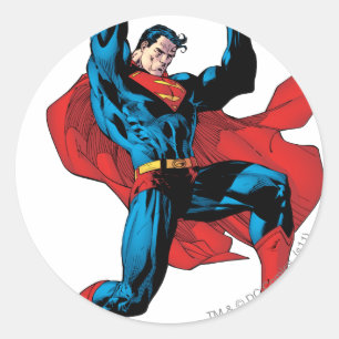 Een zwaar object vasthouden ronde sticker