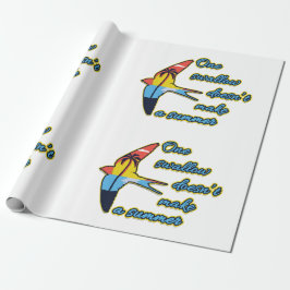 Eén zwaluw maakt nog geen zomer cadeaupapier