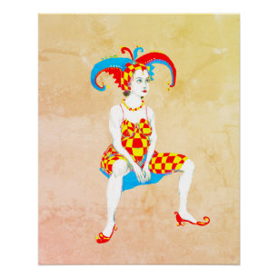 Een zwangere nar Canvasprint Perfect Poster