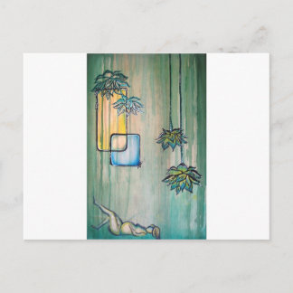 Een zwangere vrouw met lotusbloemen aankondigingskaart