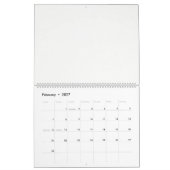Een zwart-wit afbeelding van een bos bloemen kalender (Feb 2027)