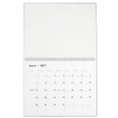 Een zwart-wit afbeelding van een bos bloemen kalender (Mar 2027)