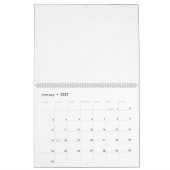 Een zwart-wit afbeelding van een bos bloemen kalender (Jan 2027)