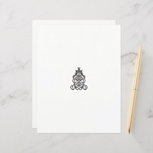 Een zwart-wit afbeelding van een  ontwerp (Voorkant / Achterkant in situ)