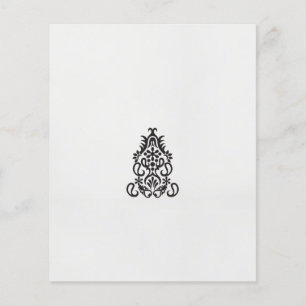 Een zwart-wit afbeelding van een  ontwerp flyer