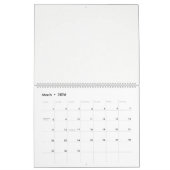 Een zwart-wit afbeelding van een  ontwerp kalender (Mar 2026)