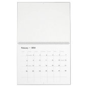 Een zwart-wit afbeelding van een  ontwerp kalender (Feb 2026)