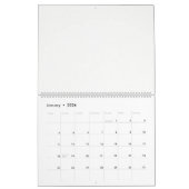 Een zwart-wit afbeelding van een  ontwerp kalender (Jan 2026)