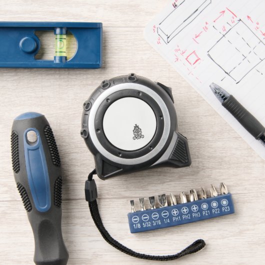 Een zwart-wit afbeelding van een  ontwerp rolmaat (Workshop)