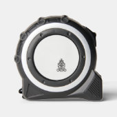 Een zwart-wit afbeelding van een  ontwerp rolmaat (Voorkant)