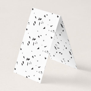 Een zwart-wit foto van een zwerm vogels visitekaartjes