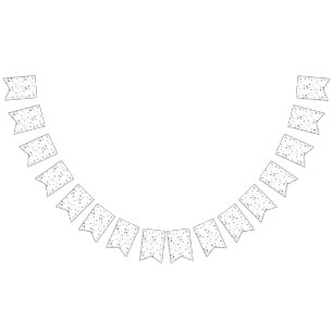 Een zwart-wit foto van een zwerm vogels vlaggetjes