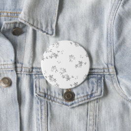 Een zwart-wit foto van sneeuwvlokken ronde button 7,6 cm