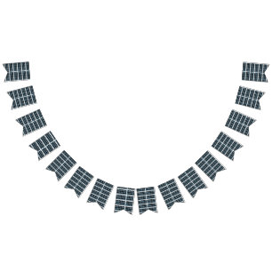 Een zwart-wit geruit patroon met een witte B Vlaggetjes