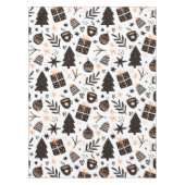 Een zwart-wit kerstpatroon tafelkleed (Voorkant)