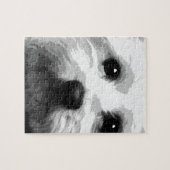 Een zwart-wit Maltees Legpuzzel (Horizontaal)