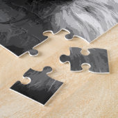 Een zwart-wit Maltees Legpuzzel (Zijkant)